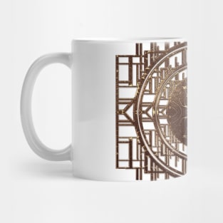Decadent number four in golden retro art deco style pattern Mug